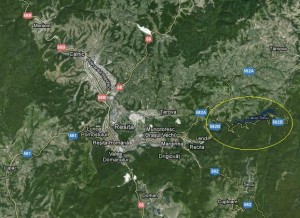 Barajul Secu - harta